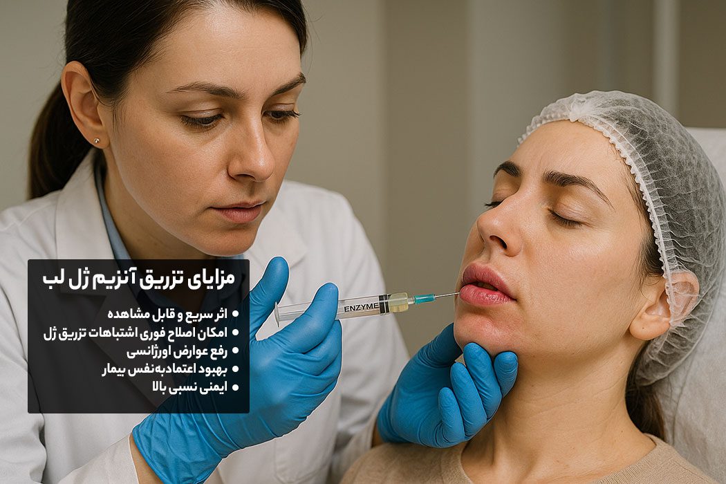 مزایای تزریق آنزیم ژل لب