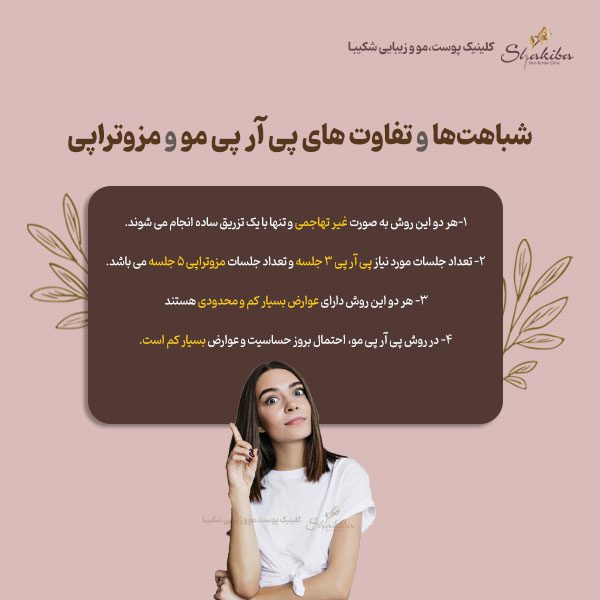 شباهت‌های پی آر پی مو و مزوتراپی