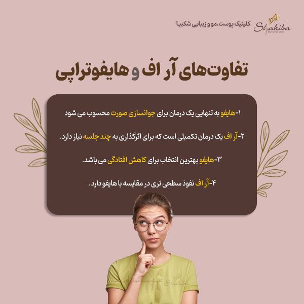 تفاوت‌های آر اف و هایفوتراپی